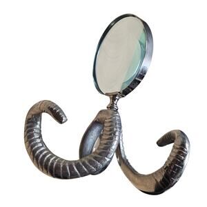 Vintage Octopus Magnifying Document 4" Reading Glass stands on 3 tenacle legs